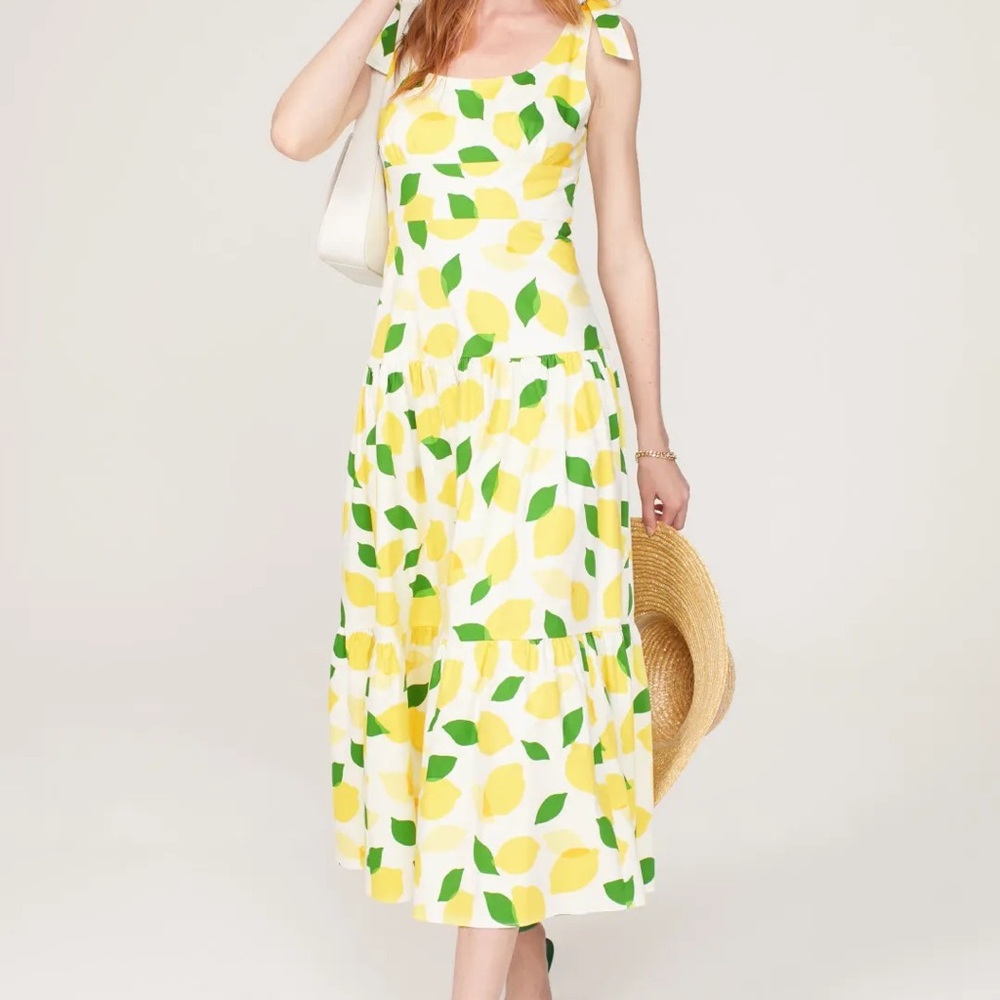 Lemon Print Sleeveless Dress